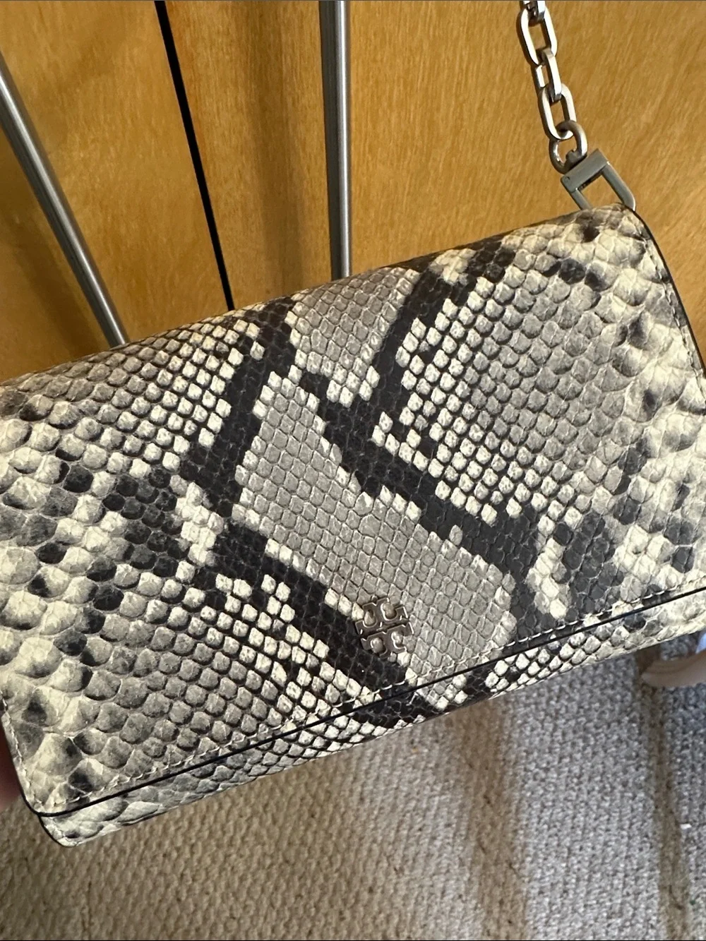 Tory Burch brand new with tags $328 retail Snake Print Crossbody Bag -
